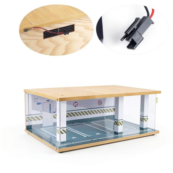 Mlonausz Toy Garage Model 1:1 Wood Sheet Aluminum-2