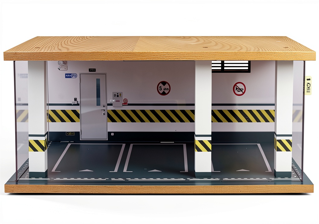 Mlonausz toy garage model 1:1 wood sheet aluminum