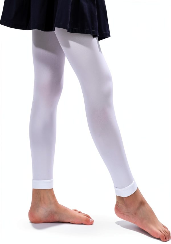 KidsFit Girls Footless Dance Tights Soft Stretch-1