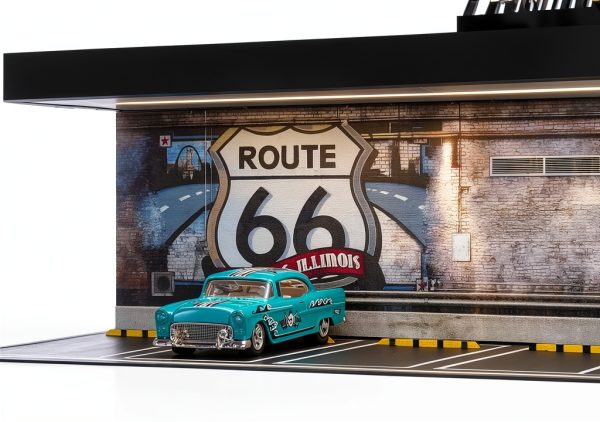 Bivitre Acrylic Garage Display Case Lighted 1/64 Scale-1