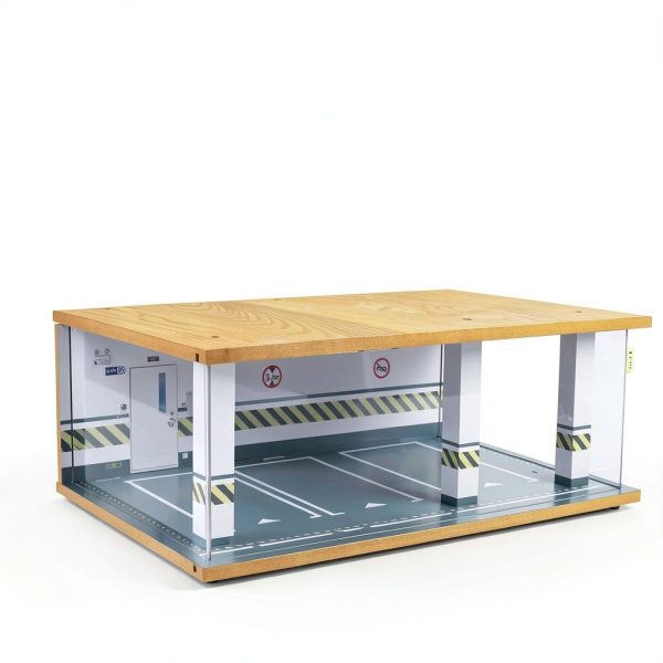 Mlonausz Toy Garage Model 1:1 Wood Sheet Aluminum-7