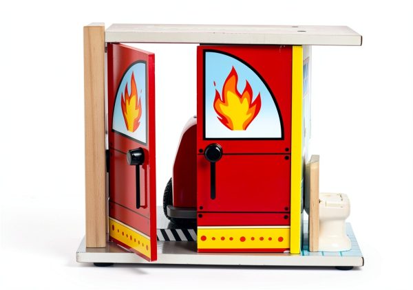 KidKraft Toy Garage Playset Wood Design 15 Pieces-5