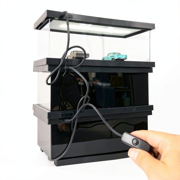 Bivitre Acrylic Garage Display Case Lighted 1/64 Scale-3
