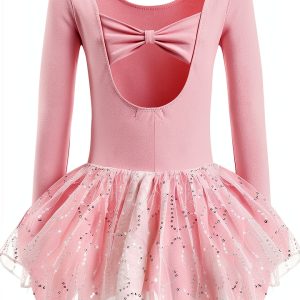 Pavo Ballet Leotard Girls 92% Cotton Spandex Bow-0