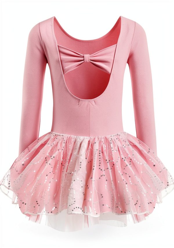 Pavo Ballet Leotard Girls 92% Cotton Spandex Bow-0