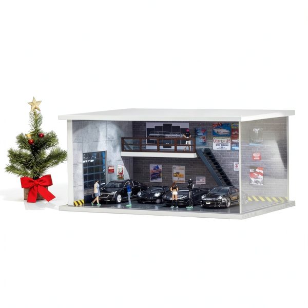 Lombibiu 1/64 Scale Garage Model Toy Car Display Case-7