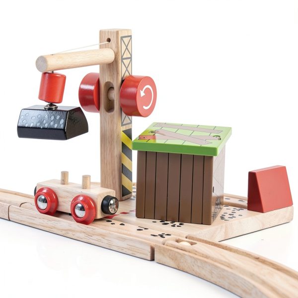 Bigjigs Toys Wooden Coal Mine Train Set for Kids 3+ Years-3