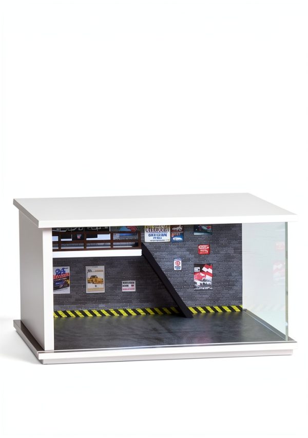 Lombibiu 1/64 Scale Garage Model Toy Car Display Case-1