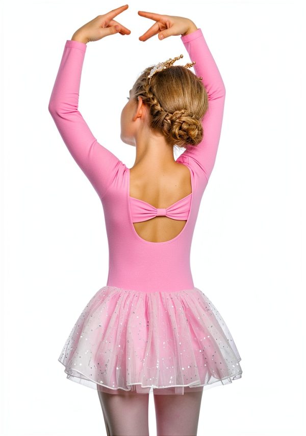 Pavo Ballet Leotard Girls 92% Cotton Spandex Bow-2