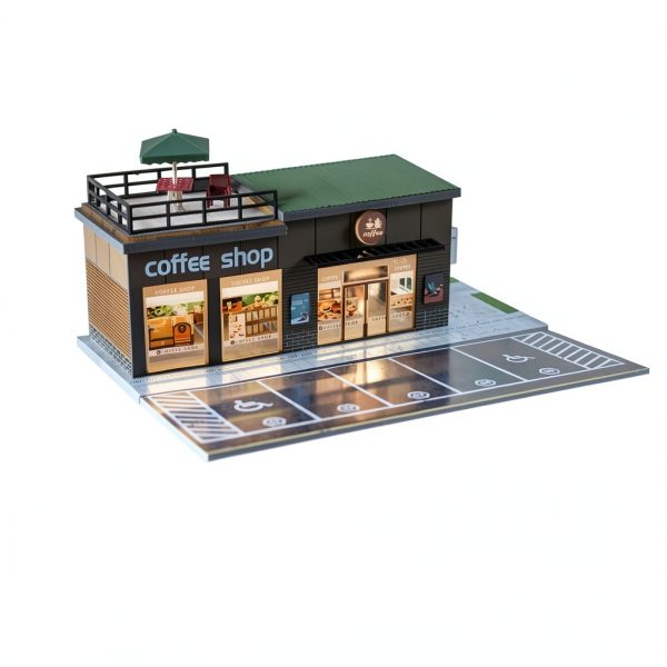 1/64 Coffee Shop Garage by ModelCo LED Display-4
