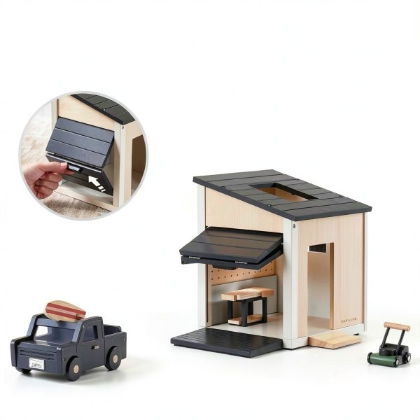 Tiny Land Wooden Dollhouse Garage Set-2