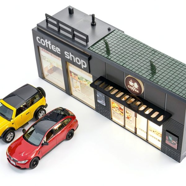 1/64 Coffee Shop Garage by ModelCo LED Display-2