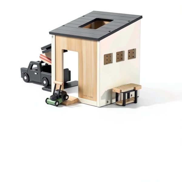 Tiny Land Wooden Dollhouse Garage Set-4