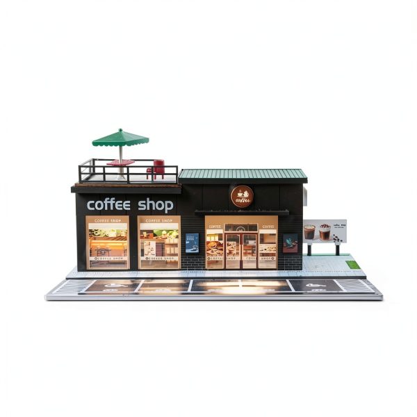 1/64 Coffee Shop Garage by ModelCo LED Display-5