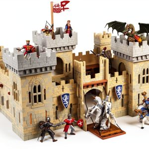 Papo Play Castle Kids Set Plastic 5‑Tower Design-0