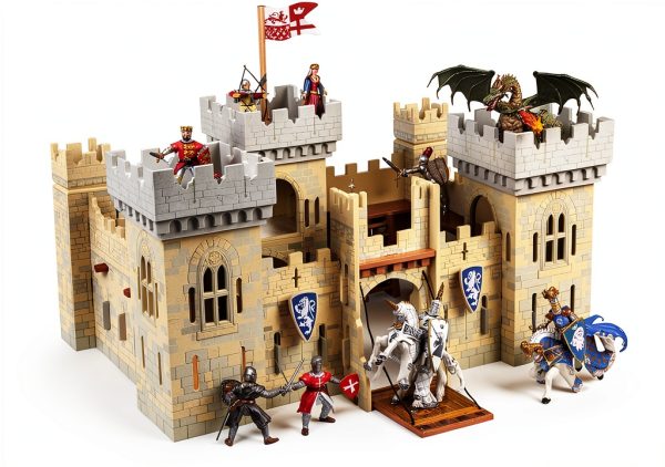 Papo Play Castle Kids Set Plastic 5‑Tower Design-0