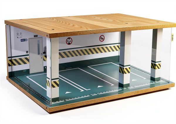 Mlonausz Toy Garage Model 1:1 Wood Sheet Aluminum-1