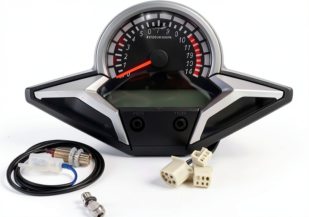 Motorcycle digital odometer installed on a CBR250R